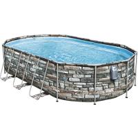 Каркасный бассейн Bestway 56719 (610х366х122, карт. фильтр, лестница, консоль Comfort Jet)