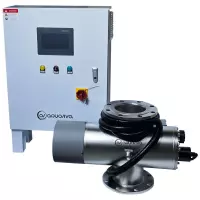 Уф установка AquaViva AVMUV 650, до 650м3, DN350, 4*3КВт Автоочист, UV дат. , t дат.,сенс.дисп
