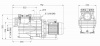 Насос с префильтром  52,2м3/ч PSH MAXI-40T Н=10 3,0кВт 400В (морская вода) (1MAX0400T4V), шт