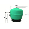 Фильтр  40м3/ч Gemas FILTREX 1000мм без бокового вентиля 2 1/2" (021117L), шт