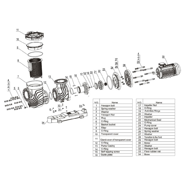 Насос для бассейна Aquaviva LX SEQ2500 (192м³/ч 18.39кВт 380В)