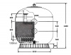 Фильтр  56м3/ч Laswim WL-CCG 1200мм мотаный фланец 90мм (WL-CCG1200)