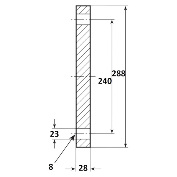 Заглушка фланцевая 160мм Aquaram (10D) (7124160), шт