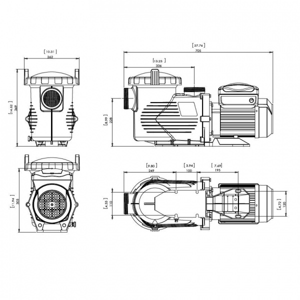 Насос для бассейна Aquaviva EPV300 (34.5м³/ч 2.21кВт 220В)