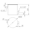 Регулятор уровня воды Акватехника 1 1/2" ВР/1/2" НР (плитка) (AT13.08)