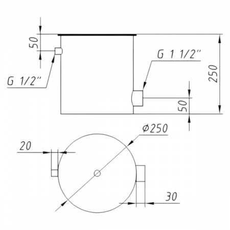 Регулятор уровня воды Акватехника 1 1/2" ВР/1/2" НР (плитка) (AT13.08)