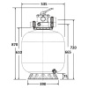 Фильтр  11,5м3/ч Laswim P-DG 535мм пластиковый с верхним вентилем 1 1/2" (P-DG500), шт