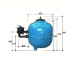 Фильтр  15м3/ч Gemas FILTRONE 615мм с боковым вентилем 1 1/2" (021813), шт