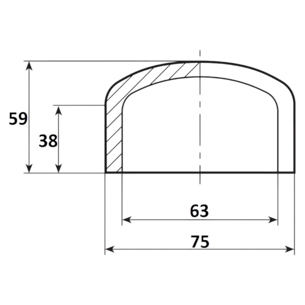 Заглушка  63мм Aquaram (50C) (7107063), шт