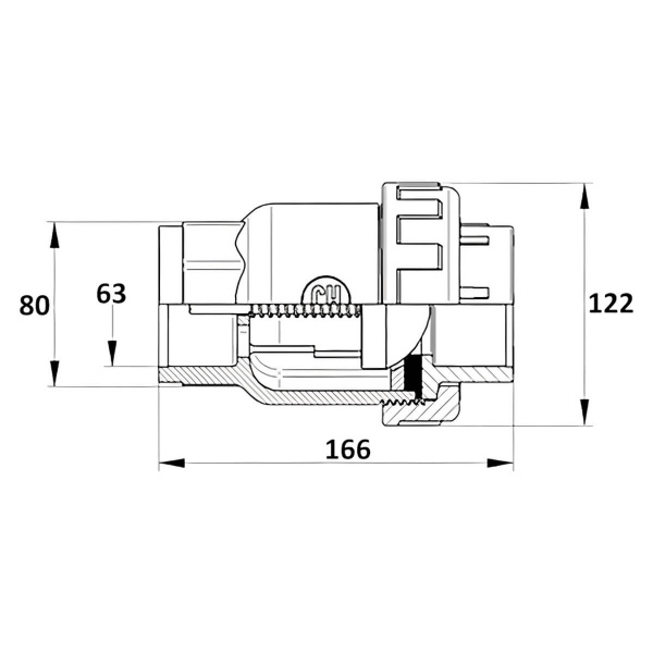 Клапан обратный 63мм Aquaram Uniblock EPDM (16I) (1350063), шт