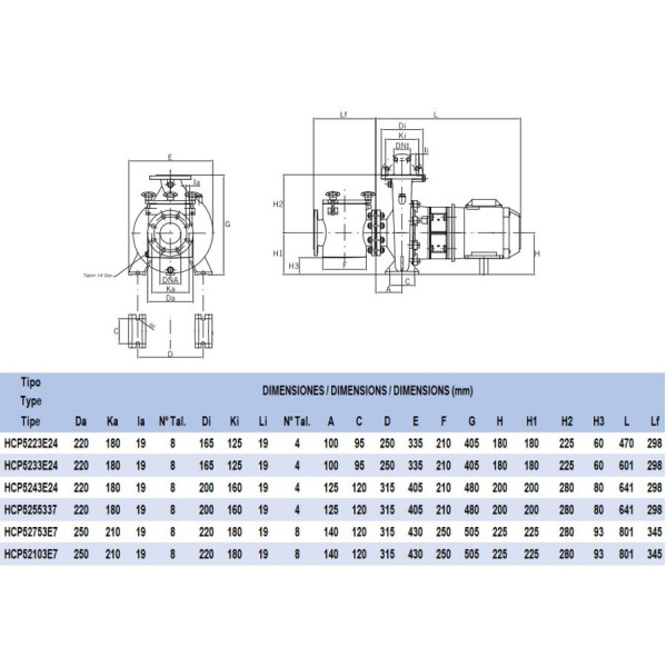 Насос для бассейна Hayward HCP52753E7 (67м³/ч 5.52кВт 380В)