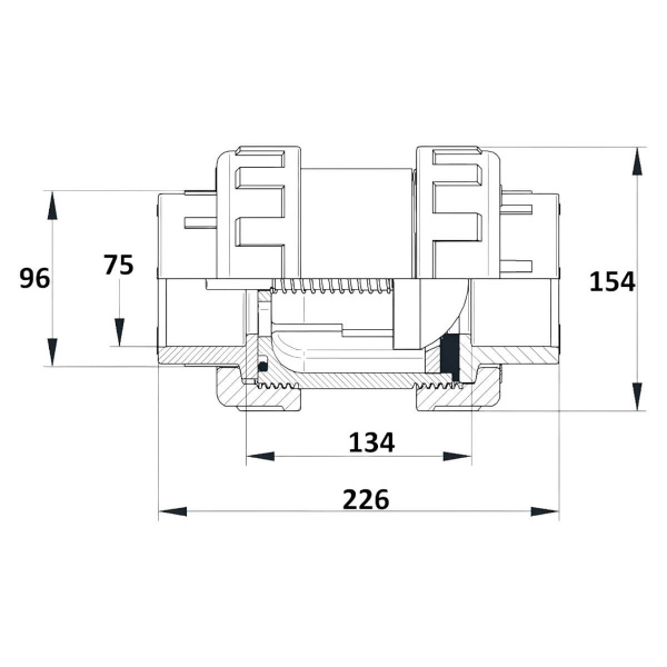 Клапан обратный 75мм Aquaram EPDM (6I) (1600075), шт